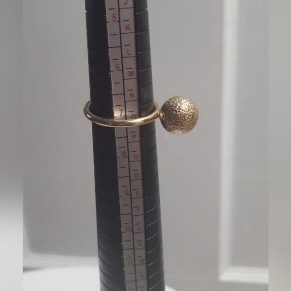 Coach Pave Crystal 3d Sphere Ball Gold Ring. 🌴 - Picture 3 of 4
